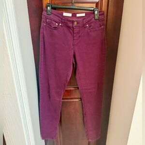 EUC Joules The Monroe Super Skinny Jeans - Women's US 6 (UK 10) Purple Burgundy